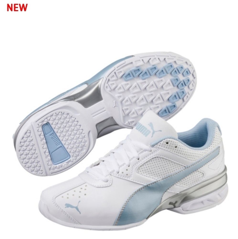 Puma White & light Blue Shoes